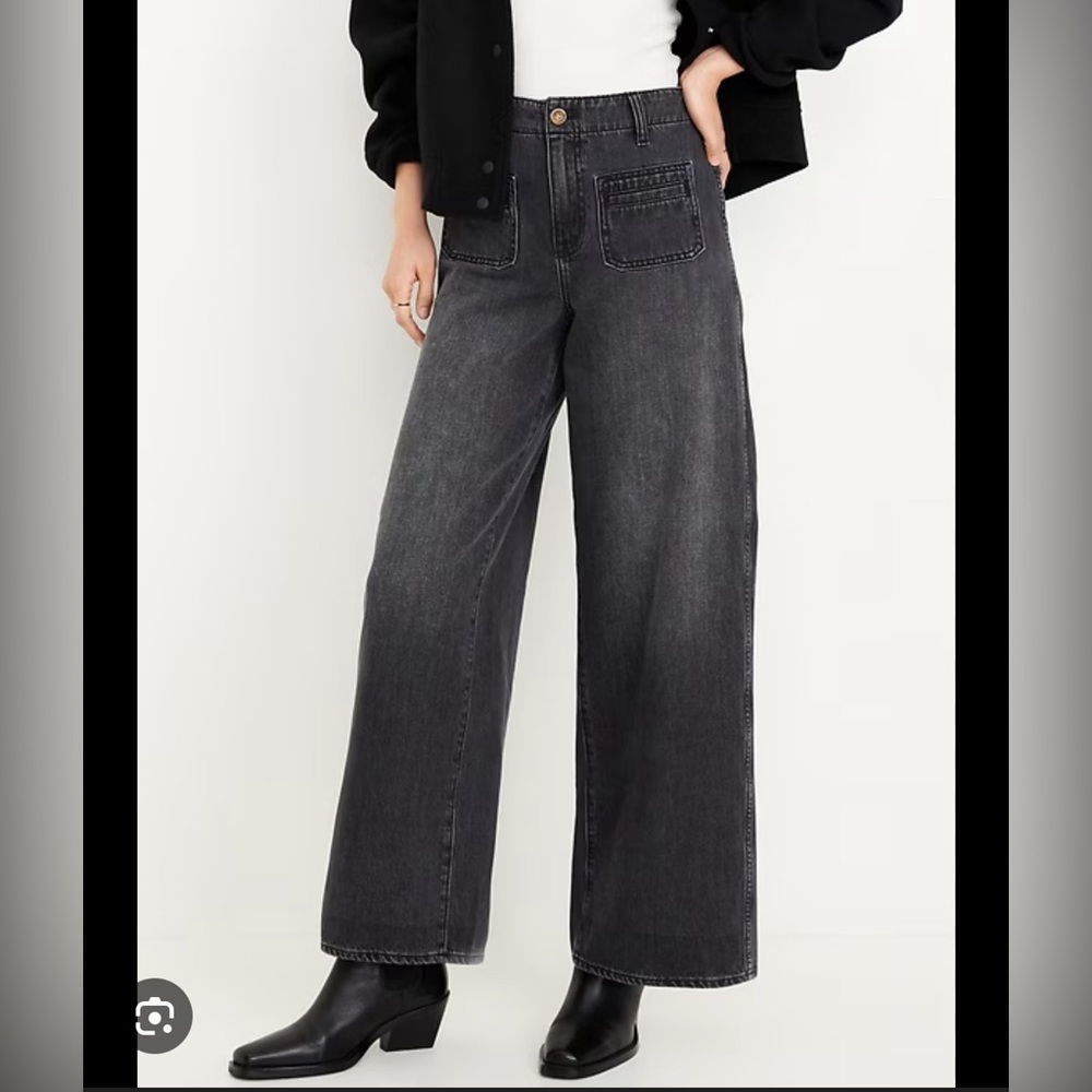 Old navy wide leg jeans plus size